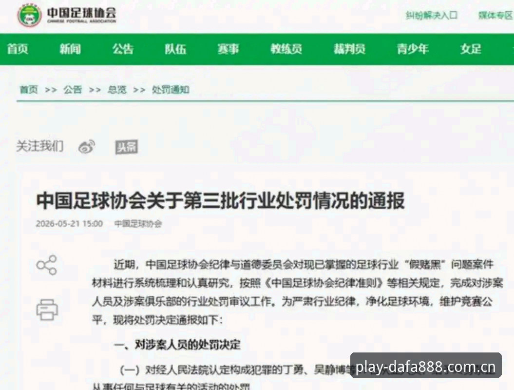 大发888官网登录iOS版 资深用户分享:足协第三批禁足名单引发的行业震荡与反思